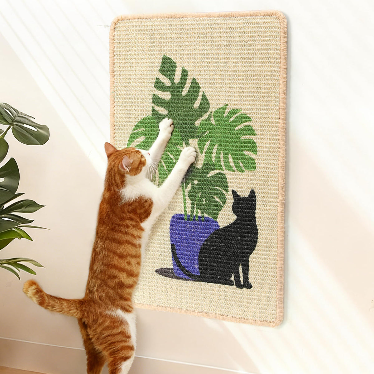 FUKUMARU 2 Packs Cat Scratching Mat, 23.6 x 15.7 Inch Scratcher Pad