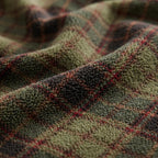Nordic Plaid Green Sherpa Throw Blanket for Bed and Couch