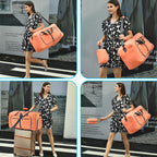 Felipe Varela Foldable Duffle Bag for Travel Weekend Overnight Gym Camping A Black 40L