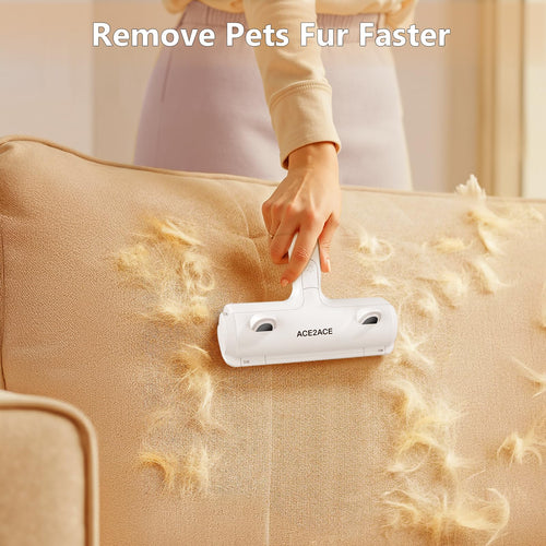 ACE2ACE Pet Hair Remover, Reusable Lint Roller for Cat and Dog Hair, White