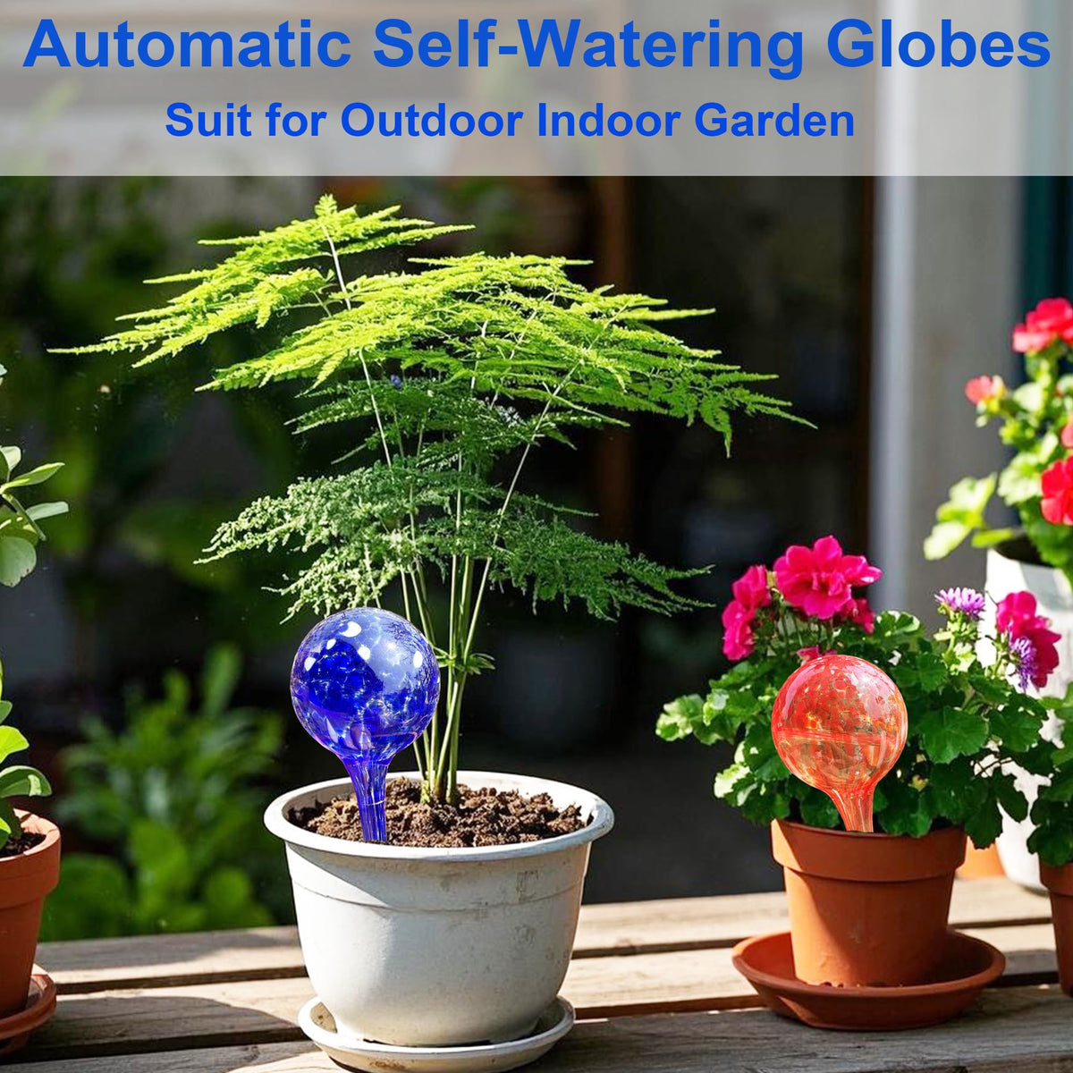 Self Watering Globes for Plant, 10pcs Auto Watering Bulb for Indoor Outdoor A. Blue-6L4S