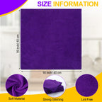 Nuenen Car Microfiber Clean Cloths, Purple, 16 x 16 Inch, 60 Pcs 16 x 16 inches
