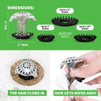 SinkShroom Ultra Revolutionary Bathroom Sink Drain Protector, Stainless Steel Single