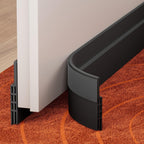 Grotheory 2 Pack Door Draft Stopper, Door Sweep, Weather Stripping Seal Black
