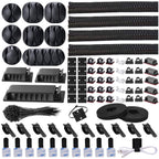 N NOROCME 192 PCS Cable Management Kit 4 Wire Organizer Sleeve