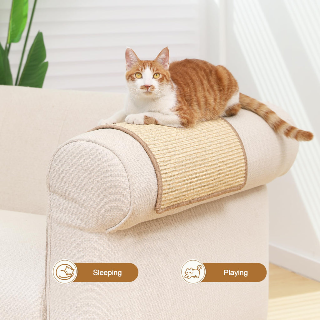 FUKUMARU 2 Packs Cat Scratching Mat, 23.6 x 15.7 Inch Scratcher Pad