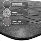 Kitchen Mat Cushioned Anti-Fatigue Comfort Standing Mat Rug for Home,Office Black 1'5" x 2'4" (Rectangular)