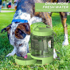 Large Portable Dog Water Bottle with Pull-Out Drinking Bowl