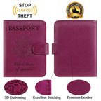 Passport Holder Cover Wallet RFID Blocking, Travel Essentials Pink Passport Covers