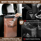 50 Bags Hanging Car Trash Bags Disposable, 2 Gallon Car Garbage Bags. Gray 50 Count (Pack of 1)