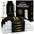 12 Pack Vacuum Storage Bags with Electric Pump for Travel, Clothing & Home 12 Combo