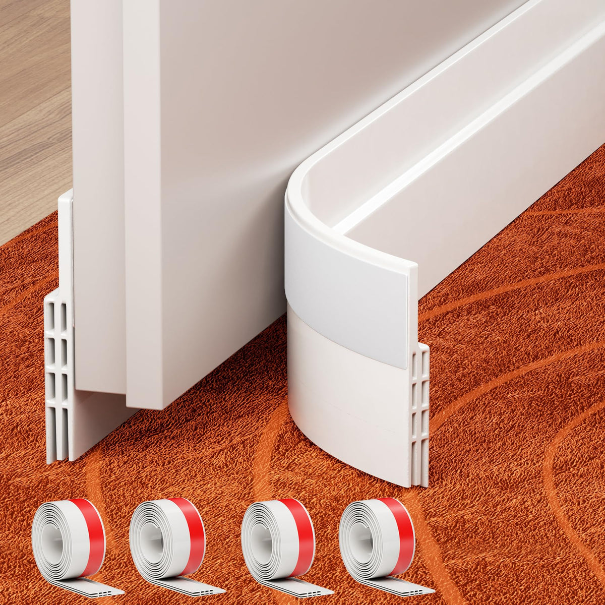 Grotheory 2 Pack Door Draft Stopper, Sweep, Weather Stripping Seal