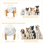 Elevated Slow Feeder Dog Bowl, 6.7" Ceramic Maze Dog Bowl with Stand White 1.5 Cups