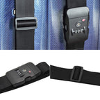 Heavy Duty Luggage Straps TSA Approved with Lock Adjustable Travel Belt for Suitcases (Grey) gray