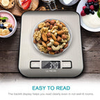 Ultrean Smart Food Kitchen Scale with Nutritional Calculator, APP for Calorie & Macro Tracking, AI Powered, Goal Progress, Digital Calorie Scale for Weight Loss, Stainless Steel, 22lb XX-Large