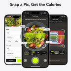 Ultrean Smart Food Kitchen Scale with Nutritional Calculator, APP for Calorie & Macro Tracking, AI Powered, Goal Progress, Digital Calorie Scale for Weight Loss, Stainless Steel, 22lb XX-Large