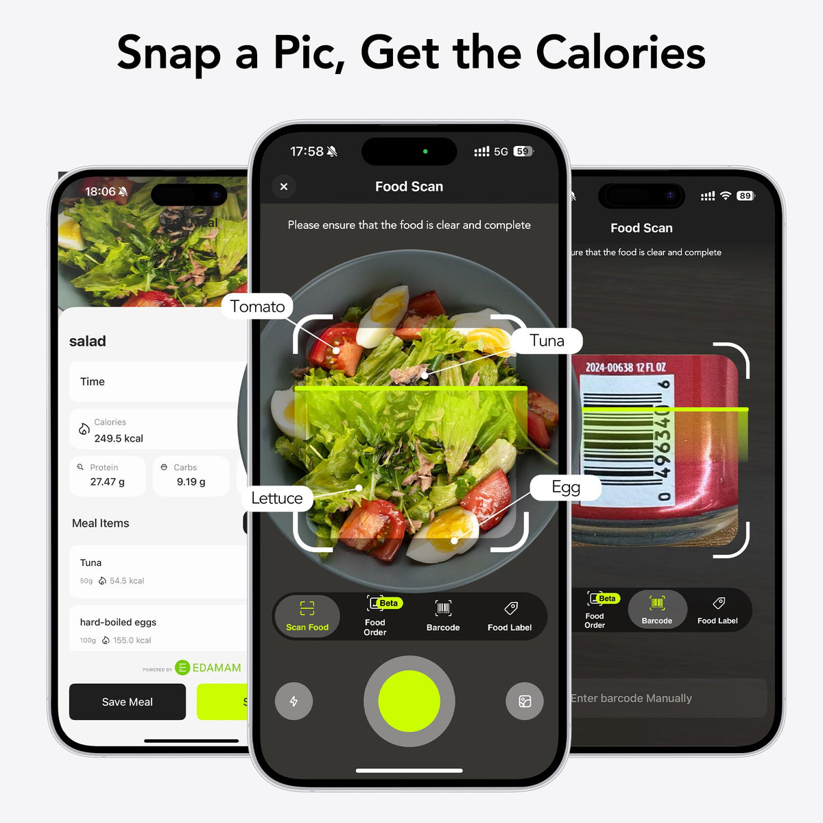 Ultrean Smart Food Kitchen Scale with Nutritional Calculator, APP for Calorie & Macro Tracking, AI Powered, Goal Progress, Digital Calorie Scale for Weight Loss, Stainless Steel, 22lb XX-Large
