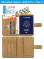 Passport Holder Cover Wallet RFID Blocking, Travel Essentials Pink Passport Covers