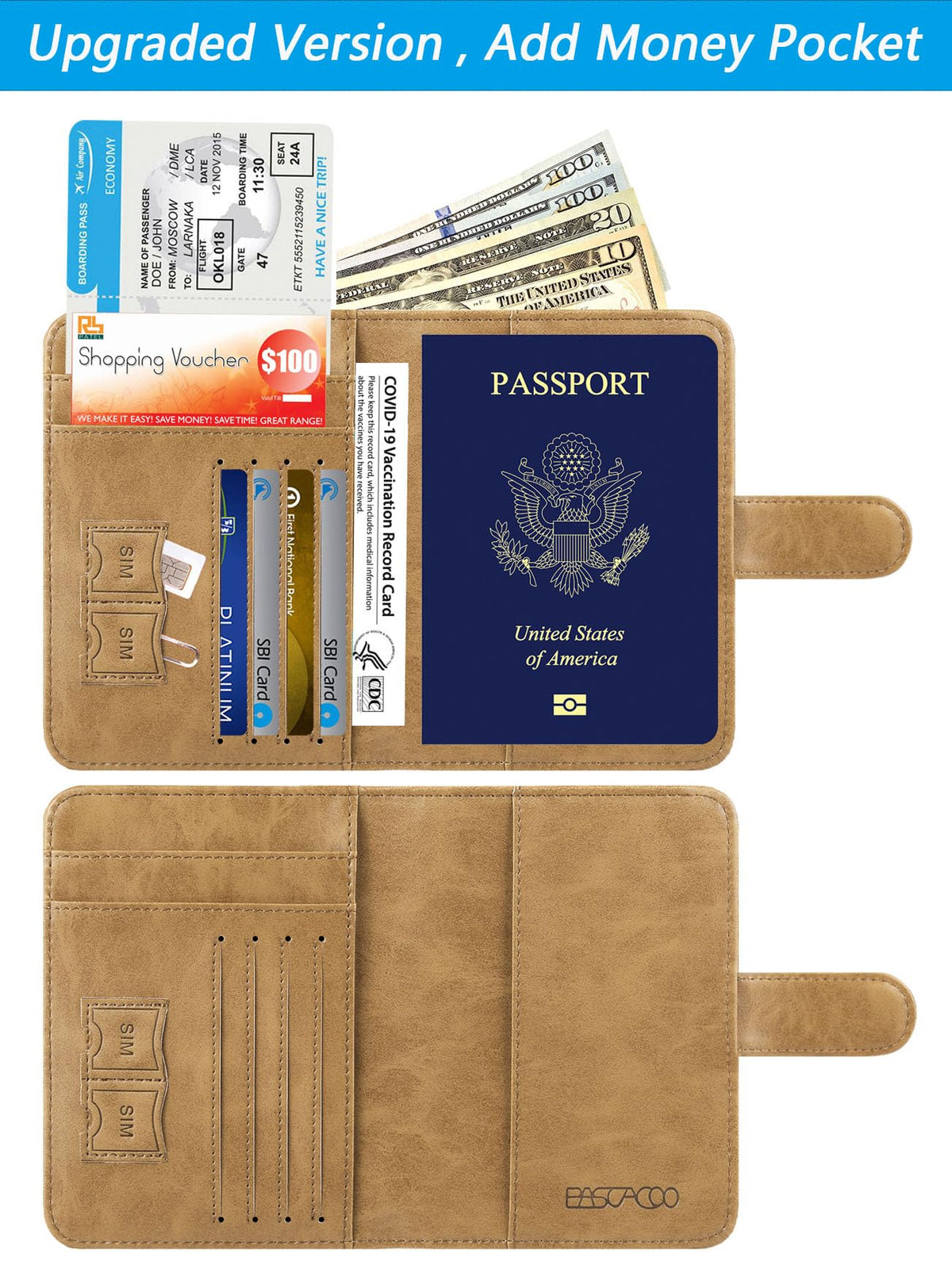 Passport Holder Cover Wallet RFID Blocking, Travel Essentials Pink Passport Covers