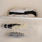 Under Shelf Storage Basket, 2-Pack, White