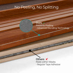 DETOR Couch Arm Tray with Spacious 12.4" x 5.4" Storage Box, Walnut Bamboo Finish, Enhanced Non-Slip Felt Bottom, Sturdy Bamboo Slats, Fits Armrests 6" and Wider