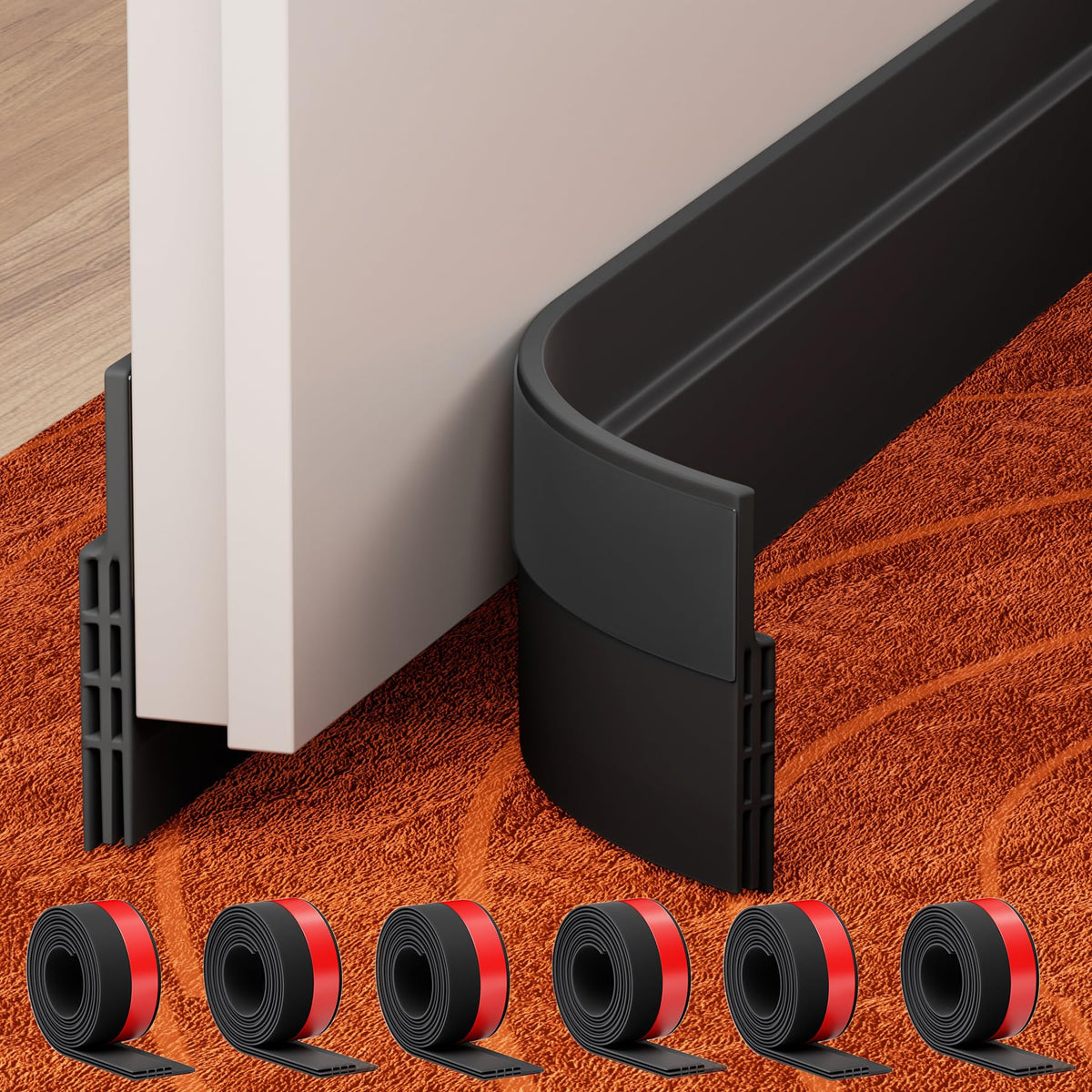 Grotheory 2 Pack Door Draft Stopper, Sweep, Weather Stripping Seal