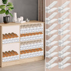 FENRUNXU Shoe Slots Organizer for Closet, Shoe Stacker Organizer Double Layer Stack Shoe Rack, Shoe Display Shelf 50% Space Saver Storage Holder for Closet, 12PACK Gold 12 Pack