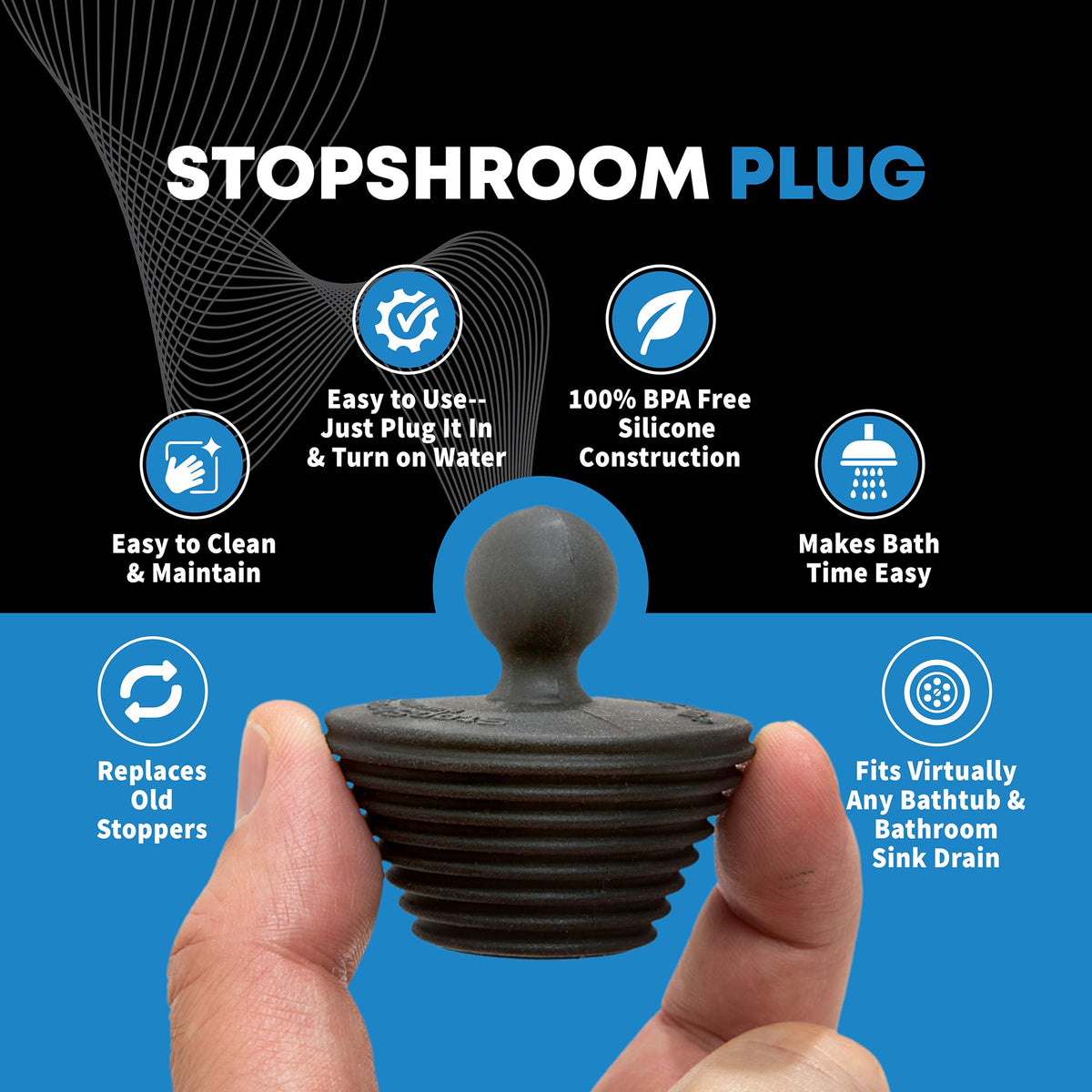 TubShroom Ultra Revolutionary Bath Tub Drain Protector Hair...