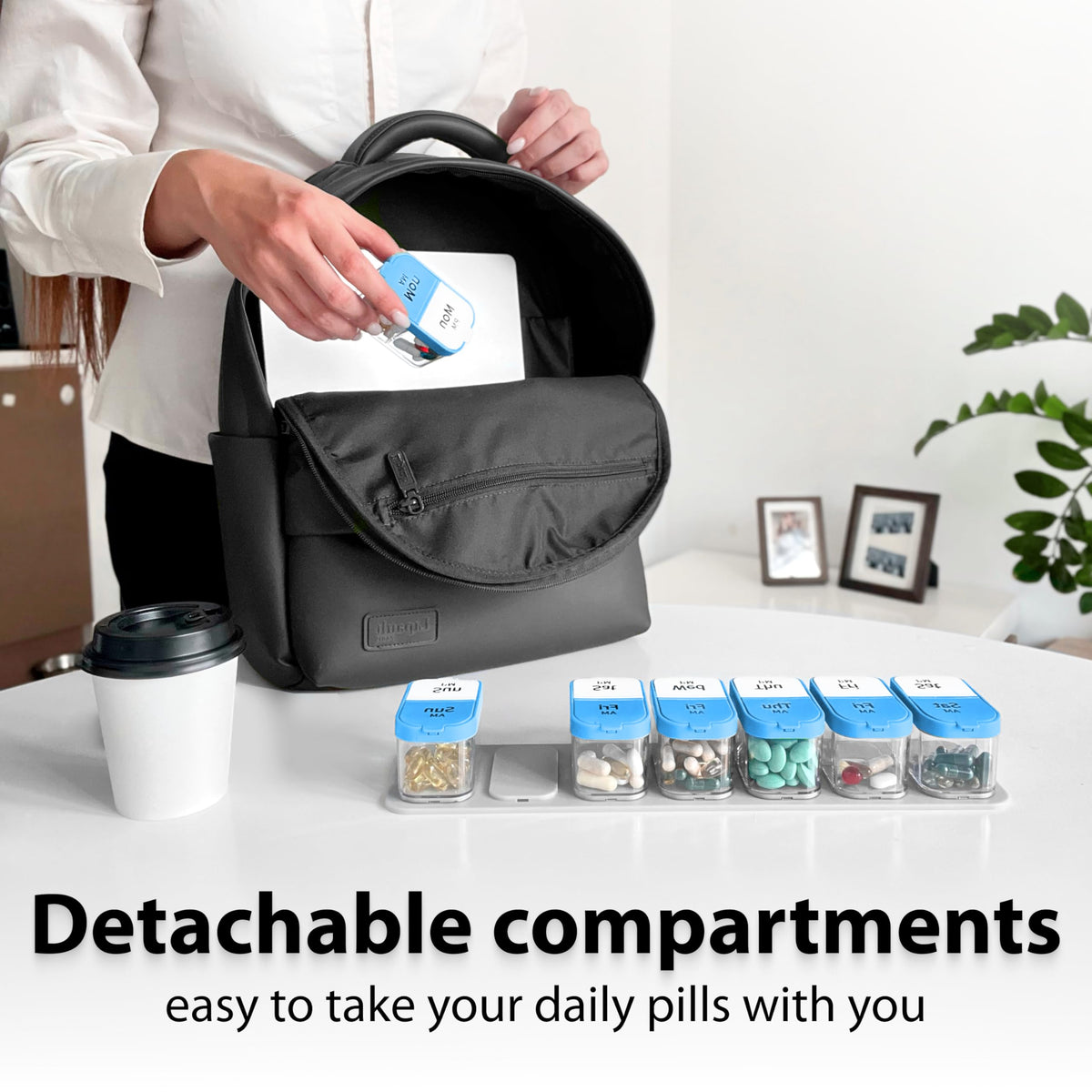 Large Weekly Pill Organizer and Medication Dispenser