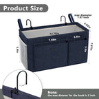 Bedside Caddy Bedside Storage Hanging Organizer for Bunk Dorm Bed Rail New Pink