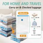 12 Jumbo Vacuum Storage Bags for Blankets & Bedding, Space Saver Bags 12 Jumbo