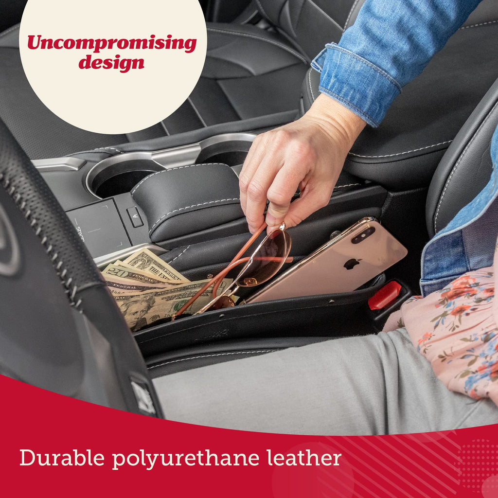 Lusso Gear Car Seat Gap Organizer - Pack of 2 - Prevents Items Falling &...