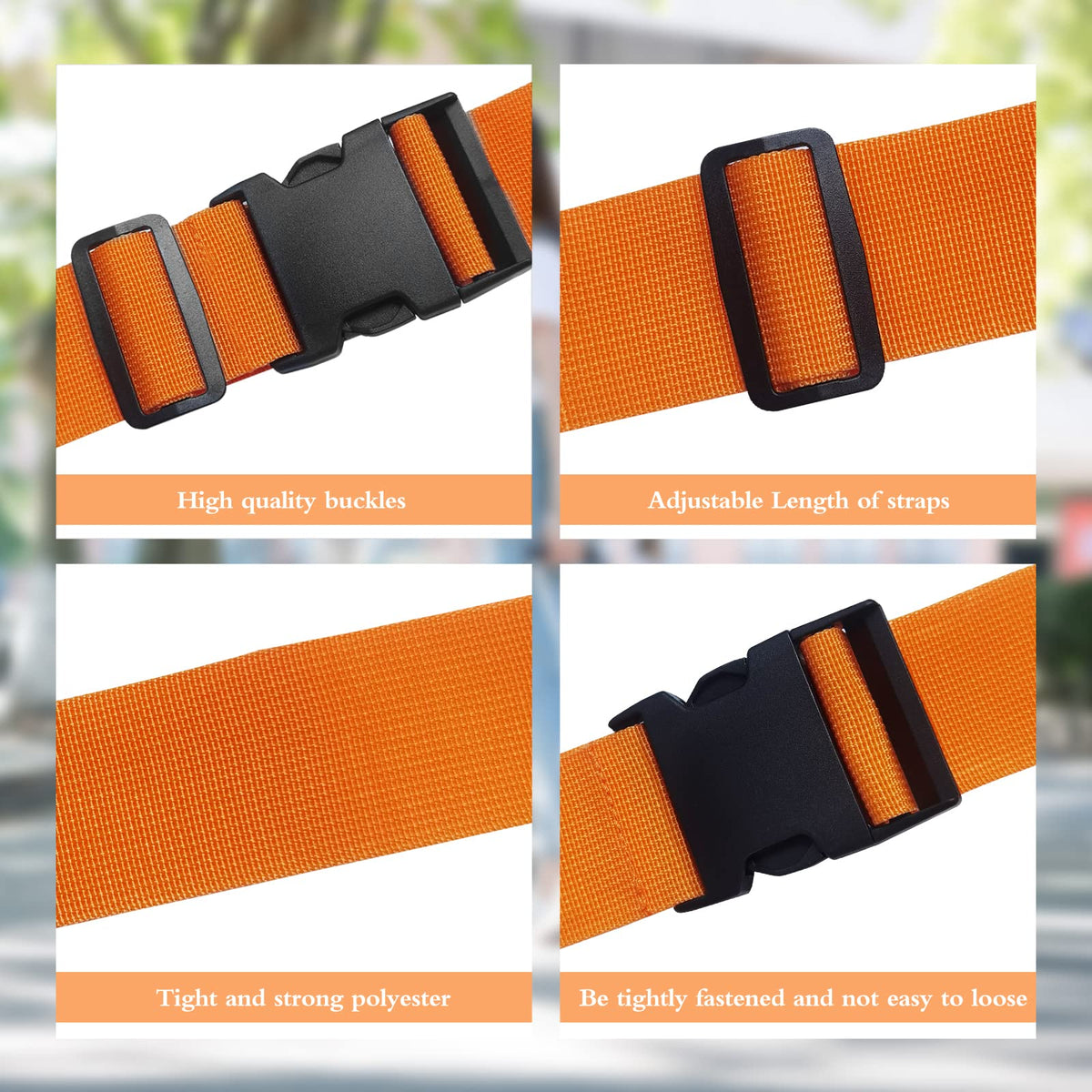 Ikaufen 12 Pack Luggage Straps Suitcase Belts Straps Wide Adjustable Packing Straps Travel Belts Accessories for Business Traveling Packing (Multicolor) 12 Pack Straps