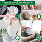 Silicone Stretch Lids, 12 Pack of Reusable Silicone Lids for Food Storage BPA-free Silicone Covers for Bowls, 6 Different Sizes to Fit Most Food Containers, Microwave & Dishwasher Use Safe All Transparent