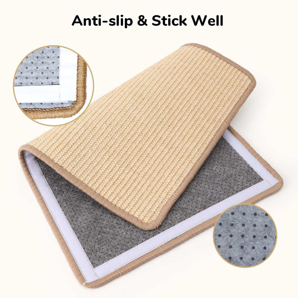 FUKUMARU 2 Packs Cat Scratching Mat, 23.6 x 15.7 Inch Scratcher Pad