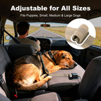 Dog Seat Belt for Car, Car Harness with Locking Aluminum Hook Gray