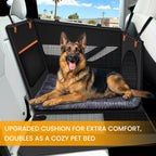 Large Dog Car Seat Half Back Seat Extender with Hard Bottom Black Large
