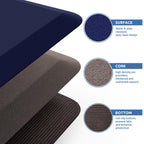 Kitchen Mat Cushioned Anti Fatigue Rug Standing and Comfort Floor Mats Chocolate 39"L x 17.3"W x 0.5"Th