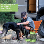 Large Portable Dog Water Bottle with Pull-Out Drinking Bowl