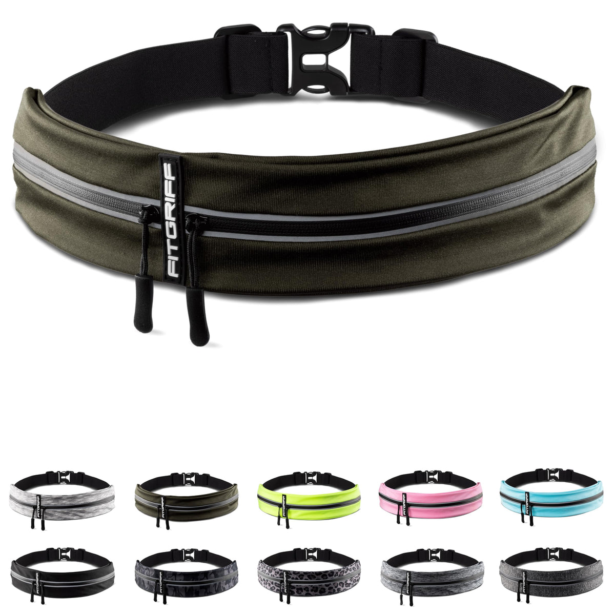 Fitgriff® Running Belt for Men & Women - Secure Jogging Pouch Phone,...