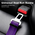 Dog Seat Belt for Car, Car Harness with Locking Aluminum Hook Purple