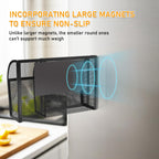 Magnetic Pencil Holder-Magnetic Basket for Fridge 3-Grid Mesh Magnetic Pen Holder for Refrigerator, Extra Strong Magnets Mesh Marker Holder Locker Accessories Organizer for Whiteboard Black