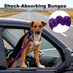 Dog Seat Belt for Car, Car Harness with Locking Aluminum Hook Purple