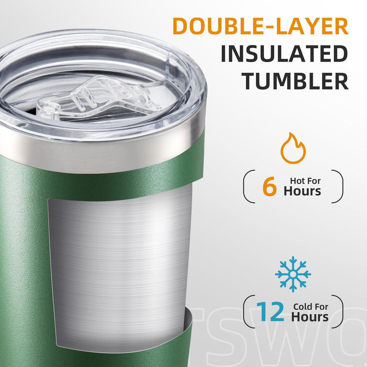 20oz Tumbler Bulk with Lid Stainless Steel Tumblers, 6 Pack