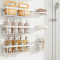 Veken Shower Caddy 6-Pack, Bathroom Organizers and Storage Shelves, Black