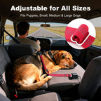 Dog Seat Belt for Car, Car Harness with Locking Aluminum Hook Purple