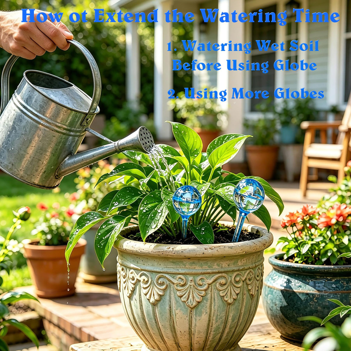 Self Watering Globes for Plant, 10pcs Auto Watering Bulb for Indoor Outdoor A. Blue-6L4S