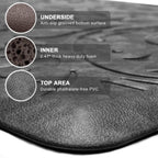 Kitchen Mat Cushioned Anti-Fatigue Comfort Standing Mat Rug for Home,Office Black 1'5" x 2'4" (Rectangular)