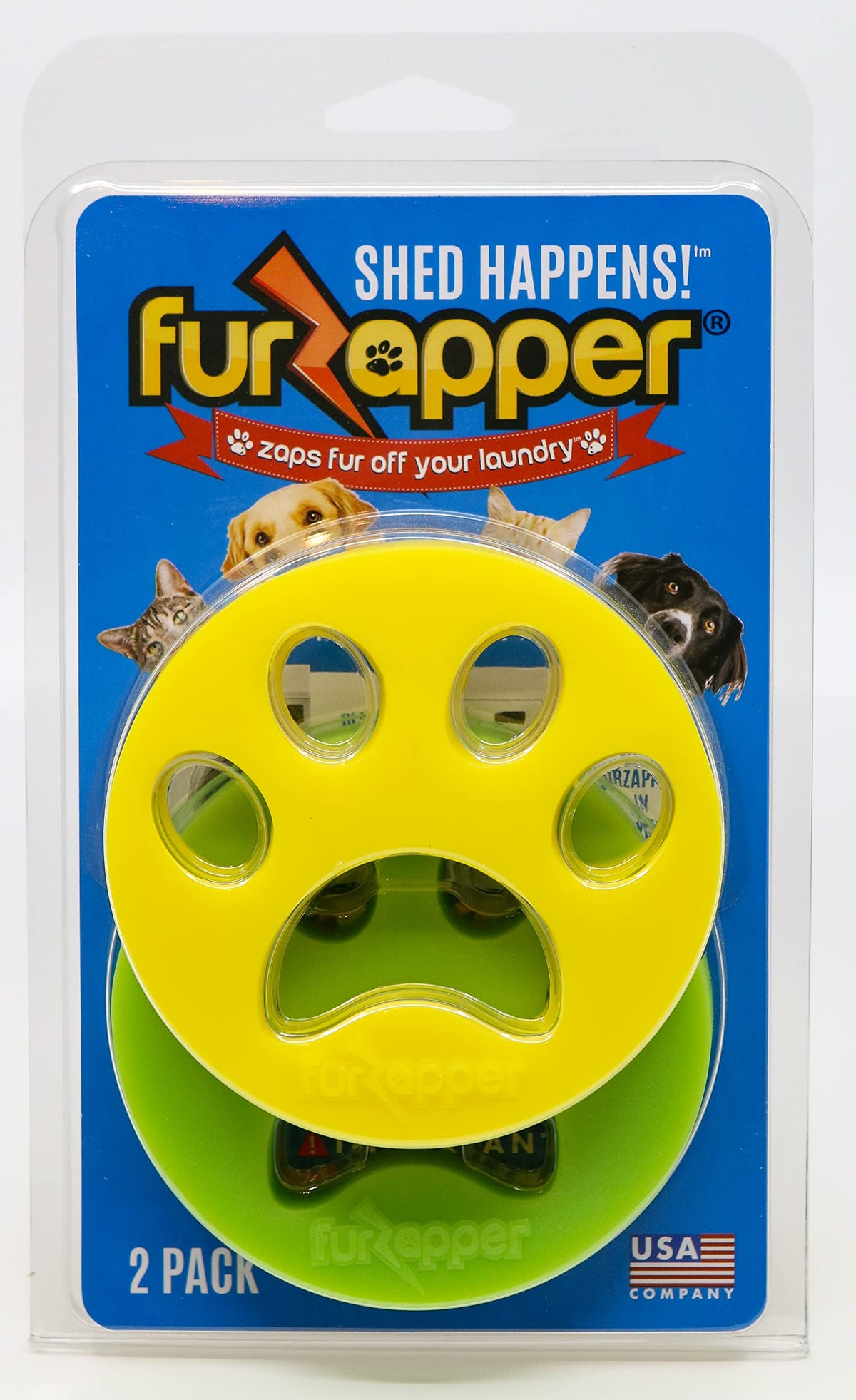 2 Pack FurZapper Pet Hair Remover for Laundry - Reusable Dog & Cat Hair...