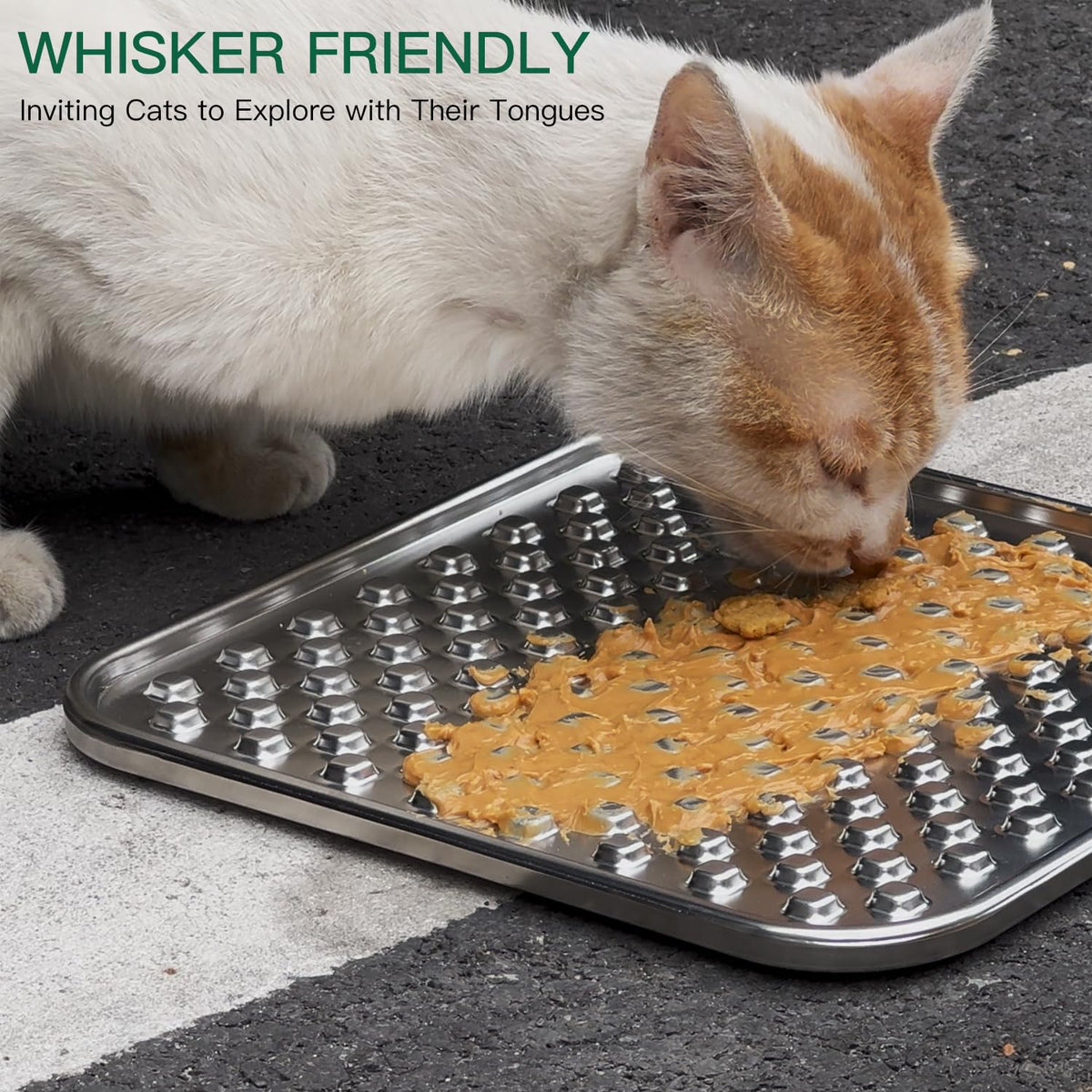 Lick Mat for Dogs & Cats, Double-Wall Stainless Steel, Large-1Pack